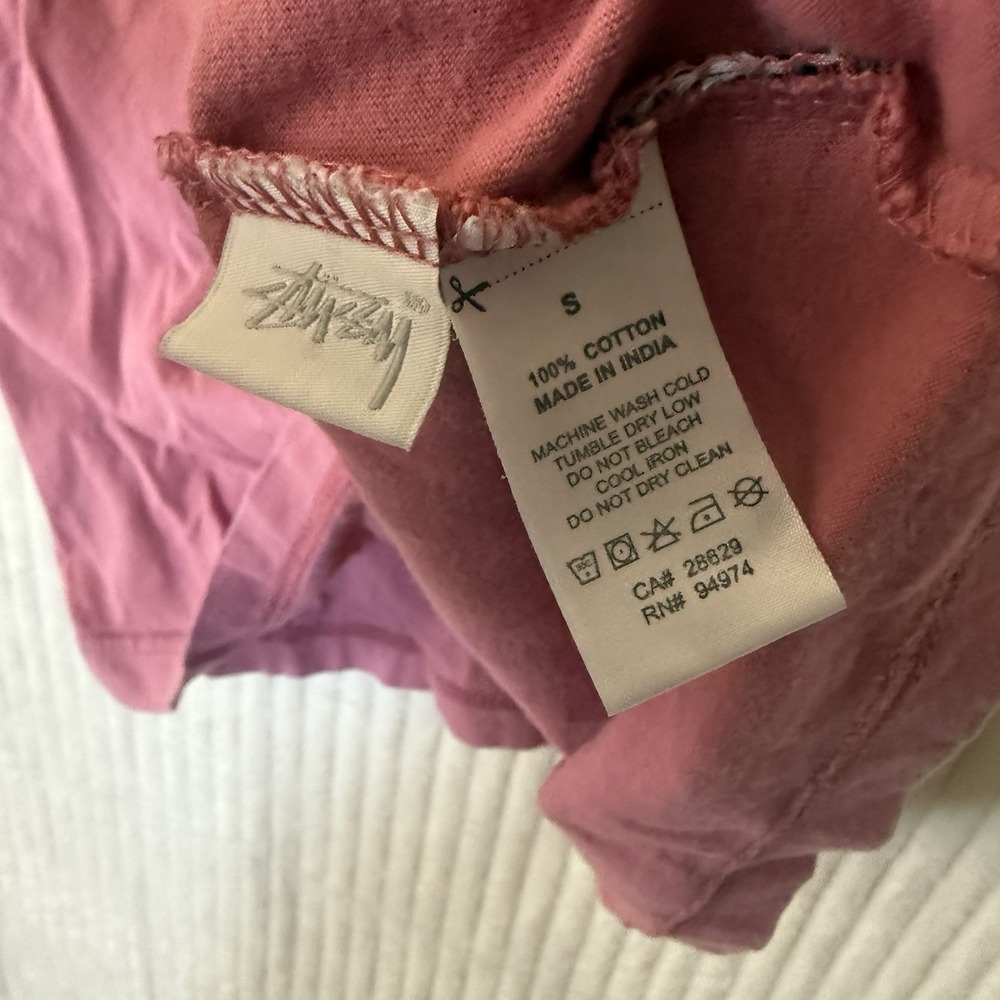 Stussy Shirt Mens Sz Small Mauve 8 Ball Pocket Graphic Classic Streetwear Tee - Picture 4 of 11